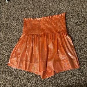 Queen Of Sparkles Orange Swing Shorts